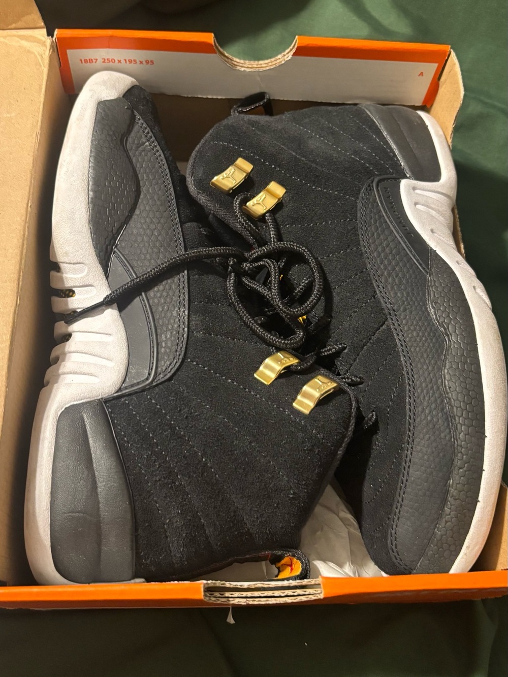 Men's Black High-Top Athletic Sneakers with Gold Accents